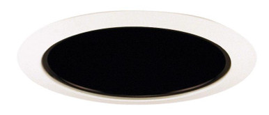 Juno 5IN Downlight Deep Cone Trim, Black, White Trim Ring - 206 BWH