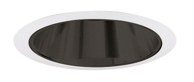Juno 6IN Downlight Shallow Cone Trim, Black, White Trim Ring - 247S BWH