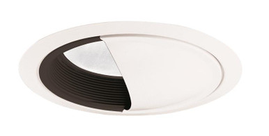 Juno 6IN Wall Wash Scoop Trim, Black, White Trim Ring - 261 BWH