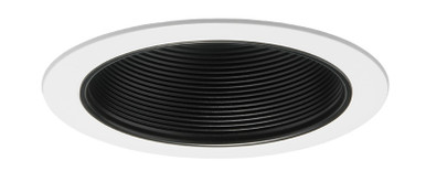 6IN Straight Baffle Trims, Black, White Trim Ring