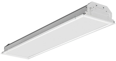 LED troffer, 1x4,Nominal 3000 LM,Flush aluminum, white,Satin white,eldoLED dimming 1%,80+ CRI, 3500K