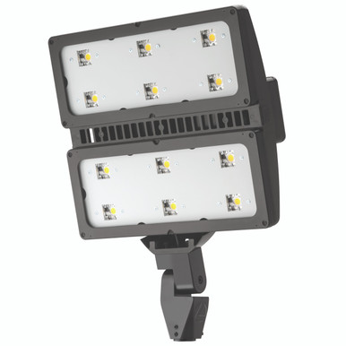 LED Flood Luminaire, 59238 lumens, 5000K, Medium Flood, 120-277V, Integral Slipfitter, Bronze Finish