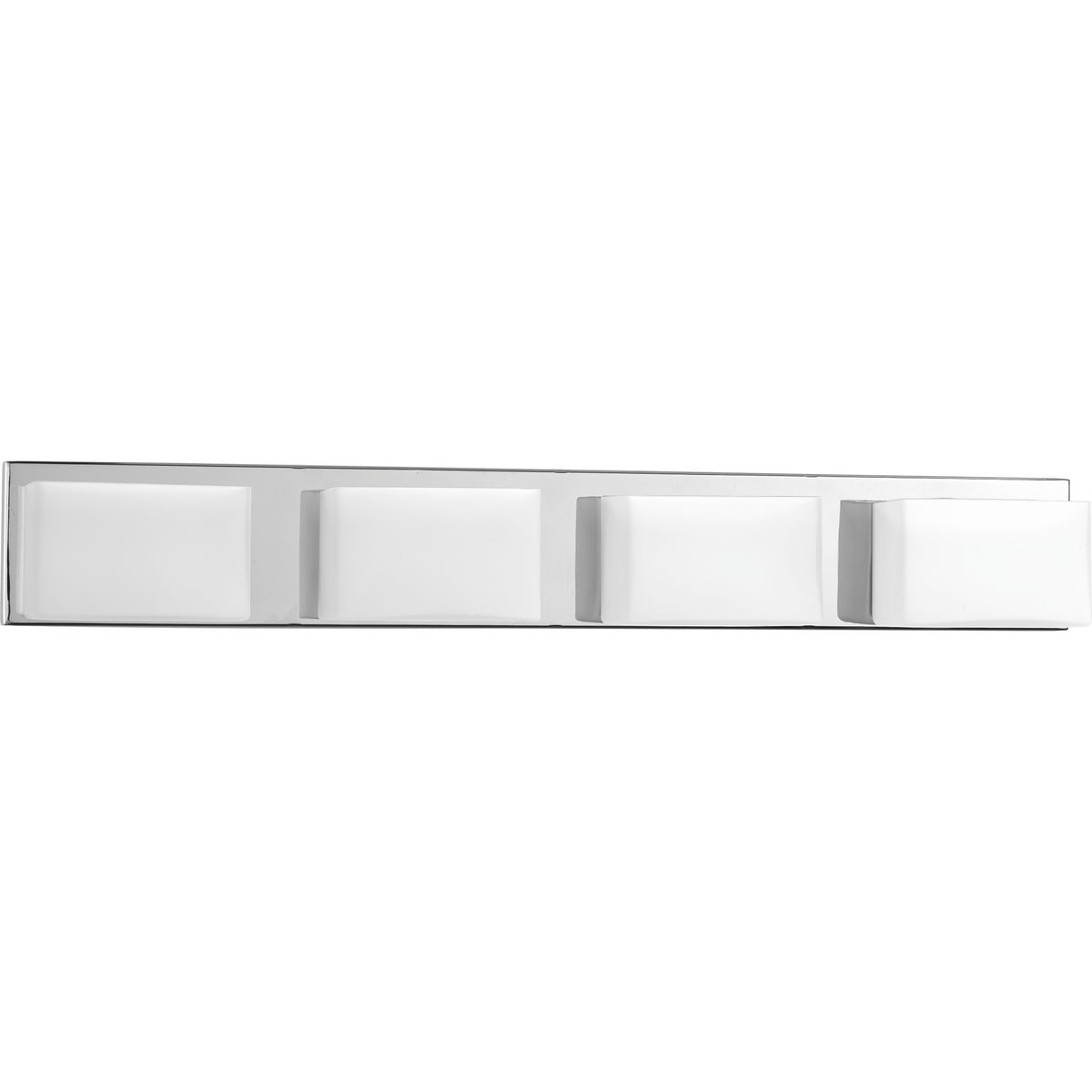 Progress Lighting Bath & Vanity Light - Ace LED Collection Four-Light Polished Chrome Etched Glass Modern LED Bath Vanity Light - Model P2145-1530K9