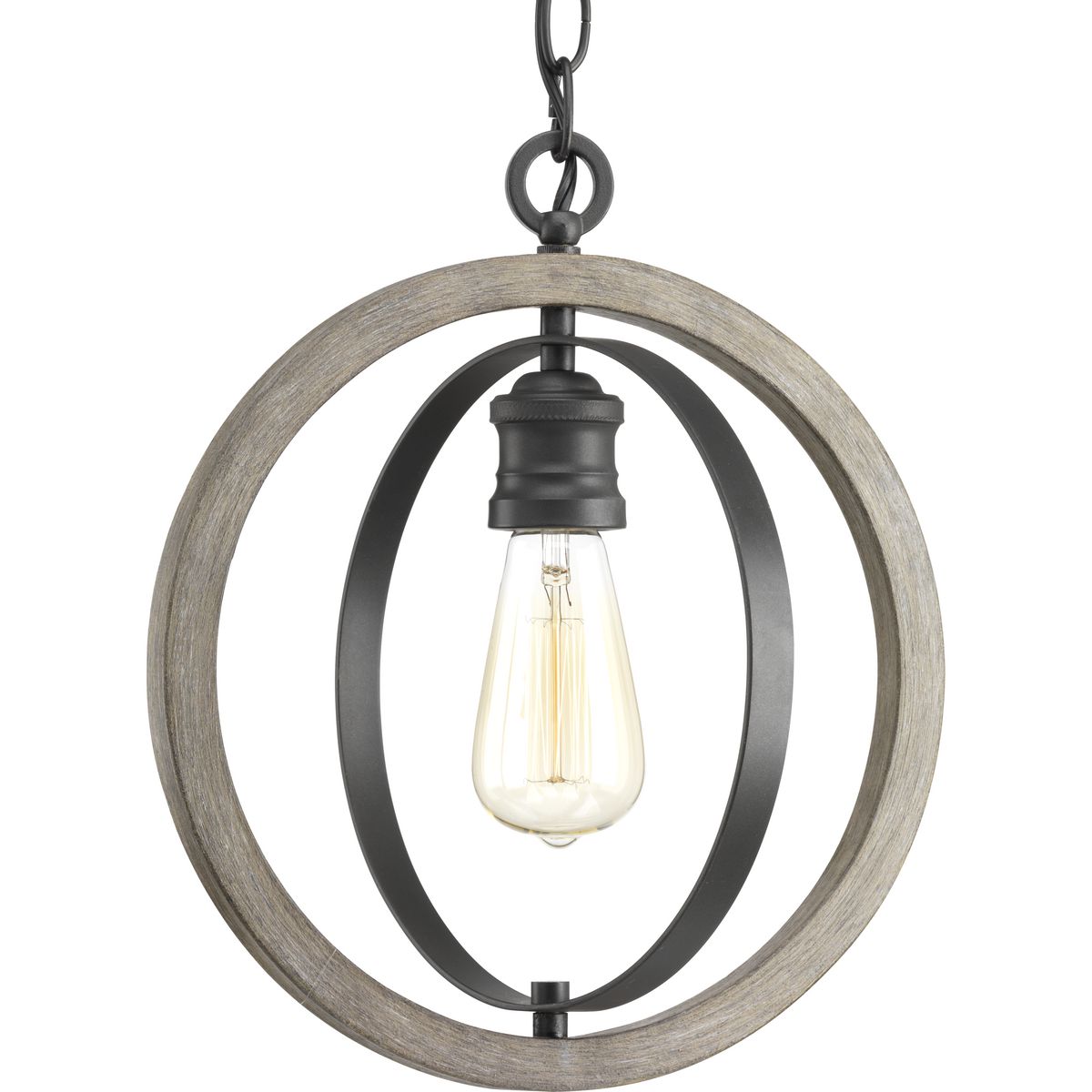 Progress Lighting Pendants Light - Conestee Collection One-Light Graphite Farmhouse Pendant Light - Model P500092-143