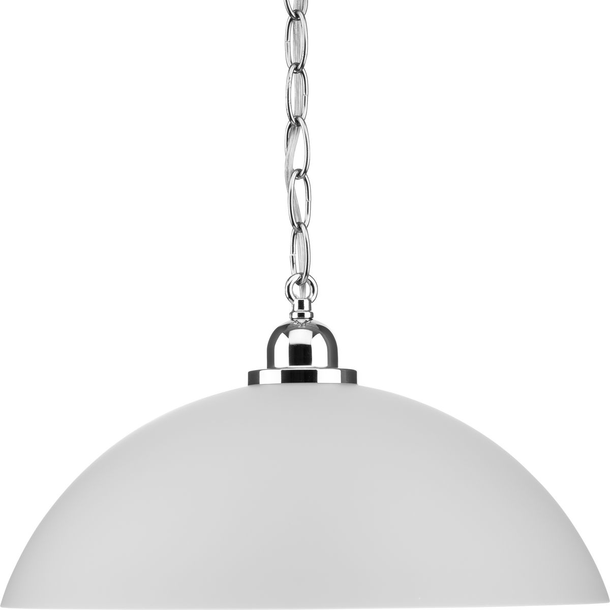 Classic Dome Collection One-Light Polished Chrome Transitional Pendant