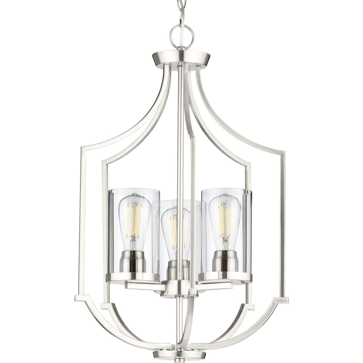Lassiter Collection Three-Light Brushed Nickel Foyer - Dry Location Listed