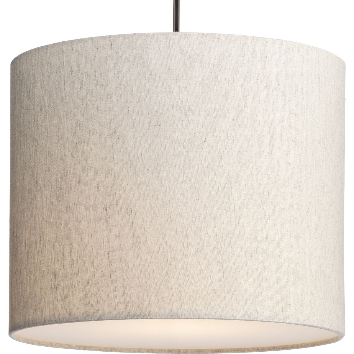 Markor Collection One-Light Ecru Linen Shade Transitional Pendant - Dry Location Listed