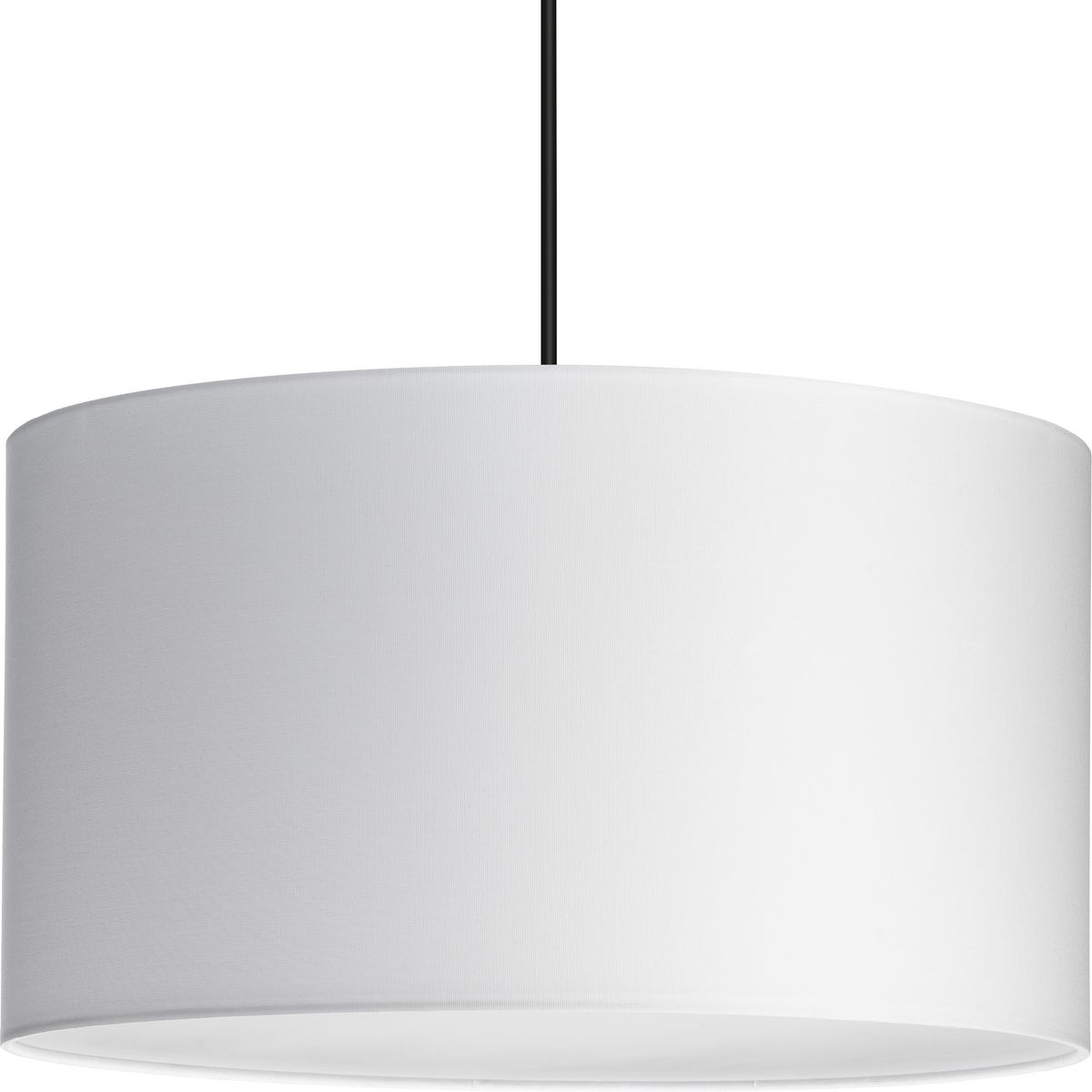 Markor Collection Three-Light White Linen Shade Transitional Pendant - Dry Location Listed