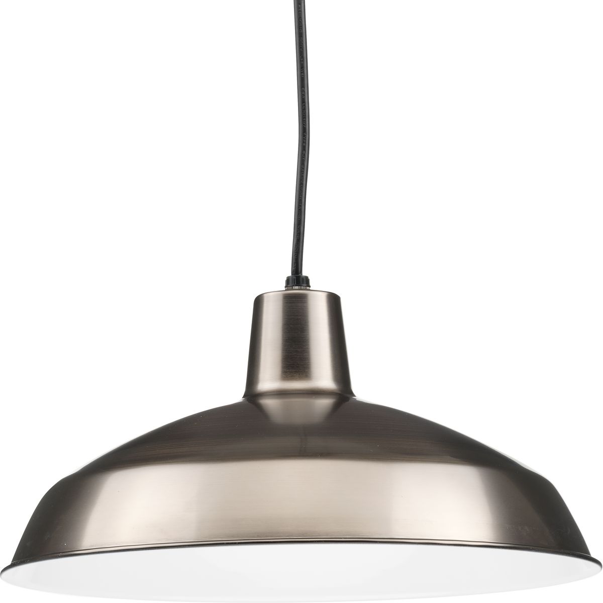 Progress Lighting Pendants Light - Metal Shade Collection One-Light Venetian Bronze Spun Metal Shade Farmhouse Pendant Light - Model P5094-74