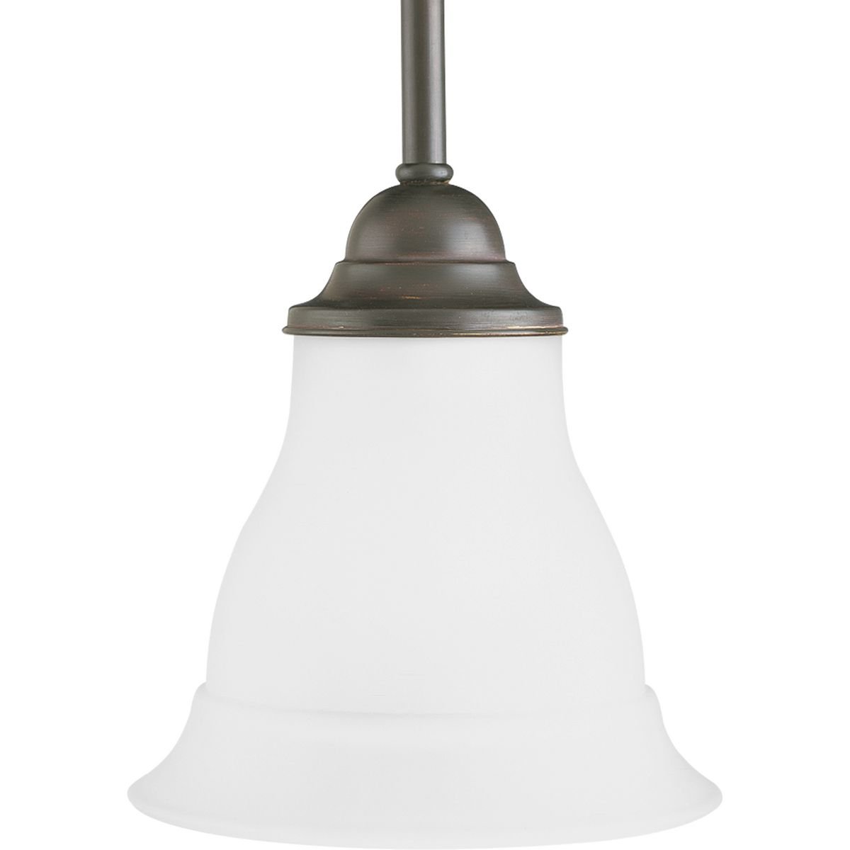 Progress Lighting Pendants Light - Trinity Collection One-Light Antique Bronze Etched Glass Traditional Mini-Pendant Light - Model P5096-20