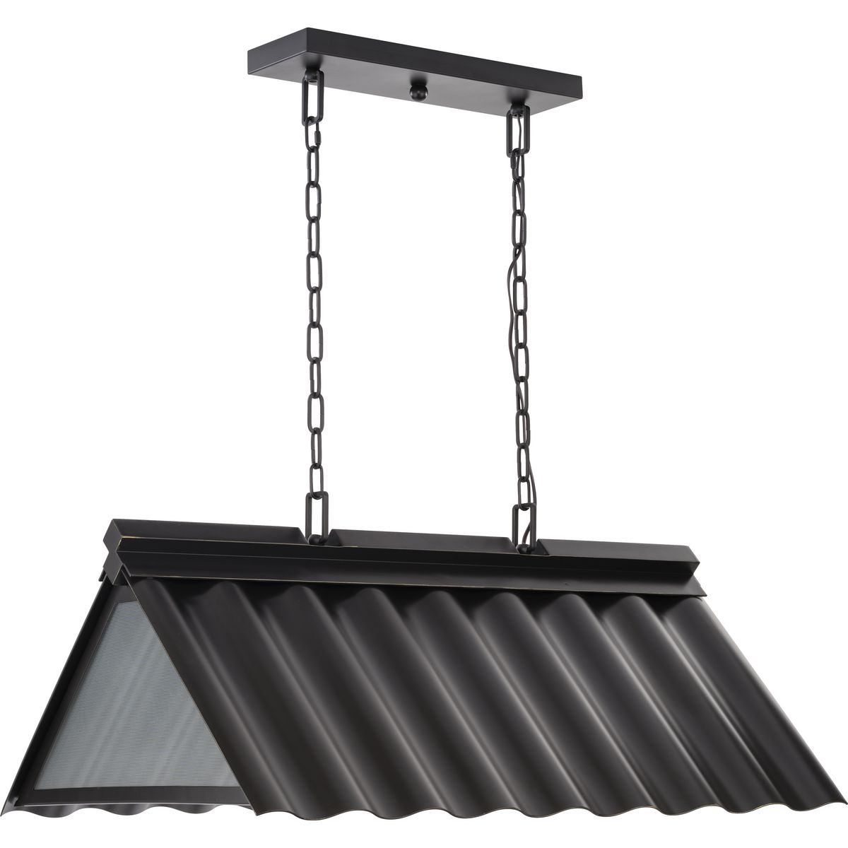 Progress Lighting Chandeliers Light - Parkhurst Collection Five-Light New Traditional Matte Black Clear Glass Chandelier Light - Model P400296-31M