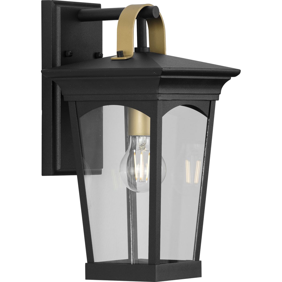 Chatsworth Collection Black One-Light Small Wall Lantern - Wet Location Listed