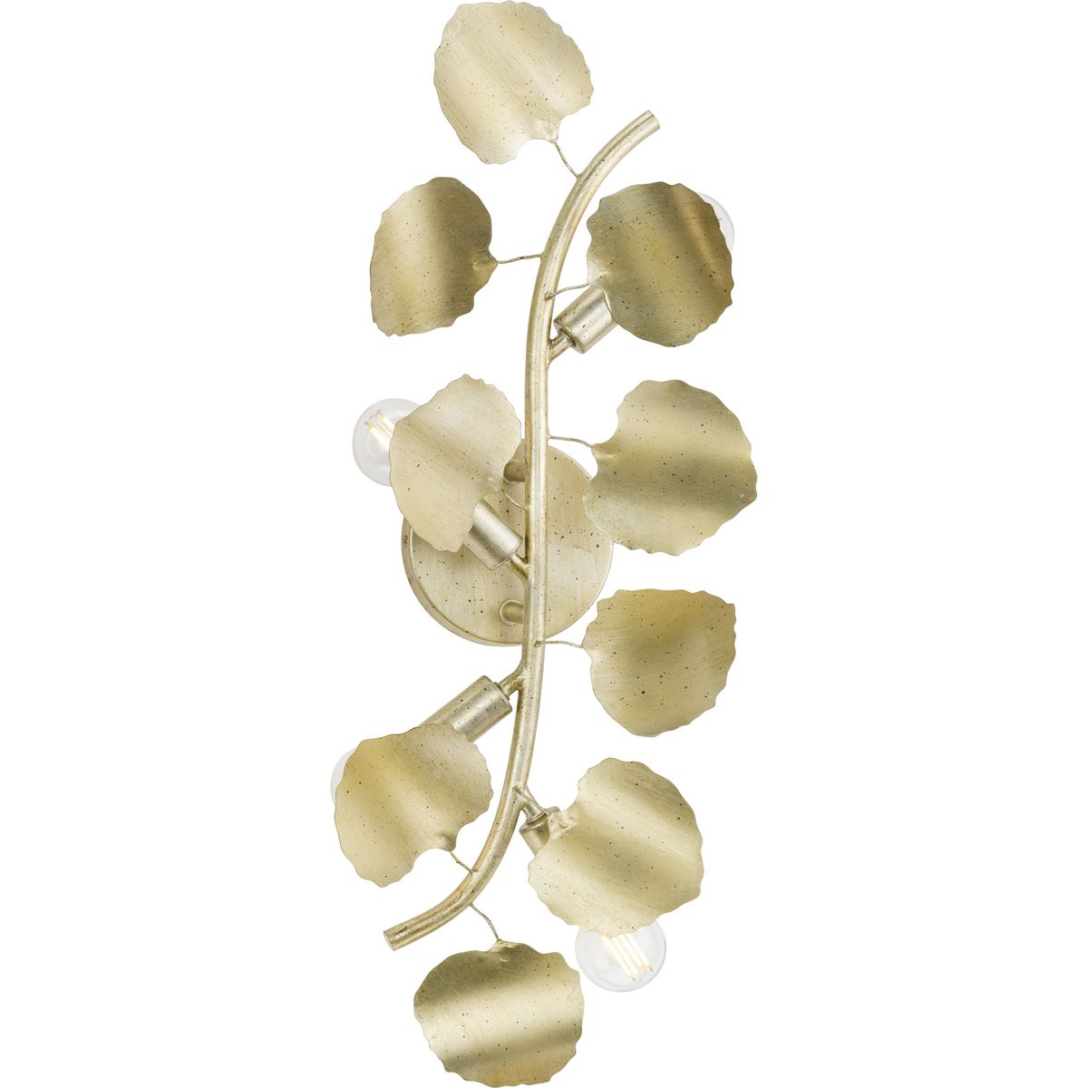 Laurel Collection Four-Light Gilded Silver Transitional Wall Bracket - Damp Location Listed