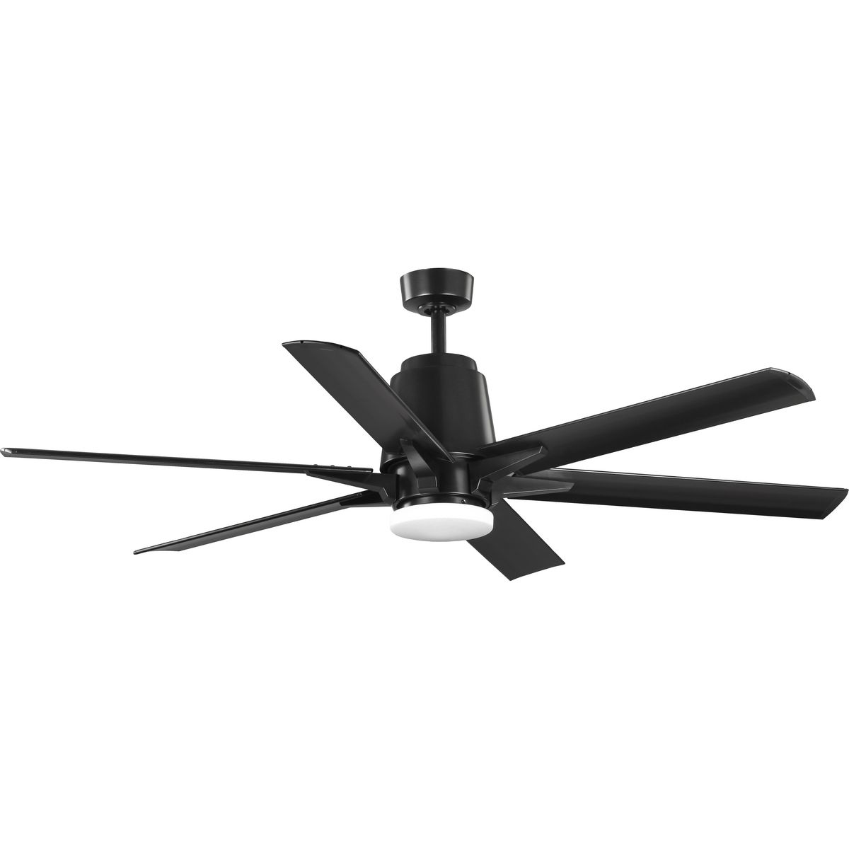 Arlo Collection 60" Indoor/Outdoor Six-Blade Black Ceiling Fan - Damp Location Listed