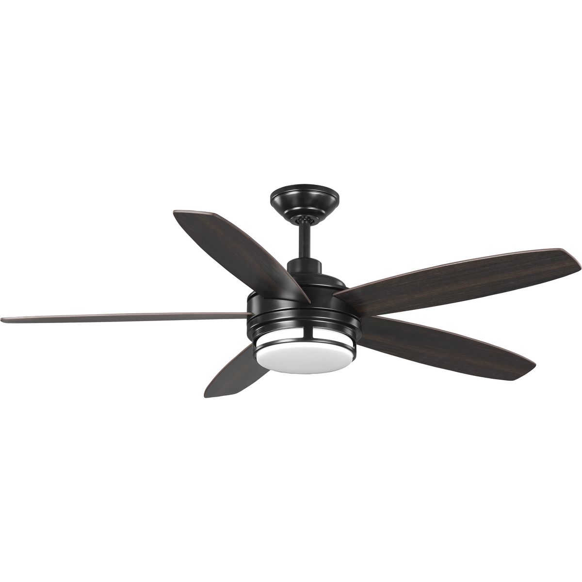 Albin Collection 54" Indoor/Outdoor Five-Blade Black Ceiling Fan - Damp Location Listed