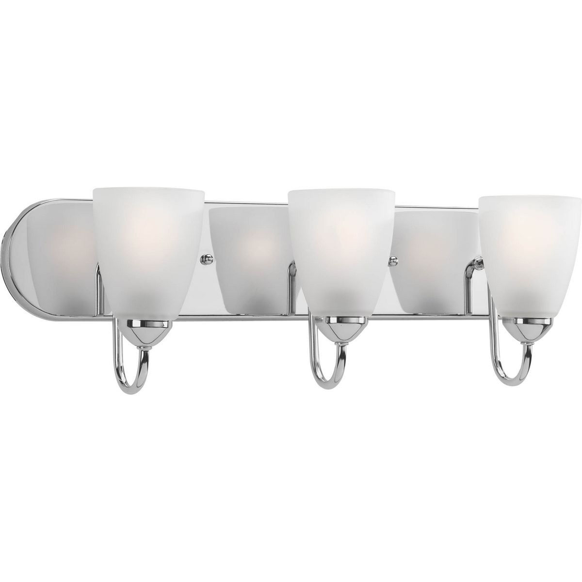Progress Lighting Bath & Vanity Light - Gather Collection Three-Light Polished Chrome Etched Glass Traditional Bath Vanity Light - Model P2708-15
