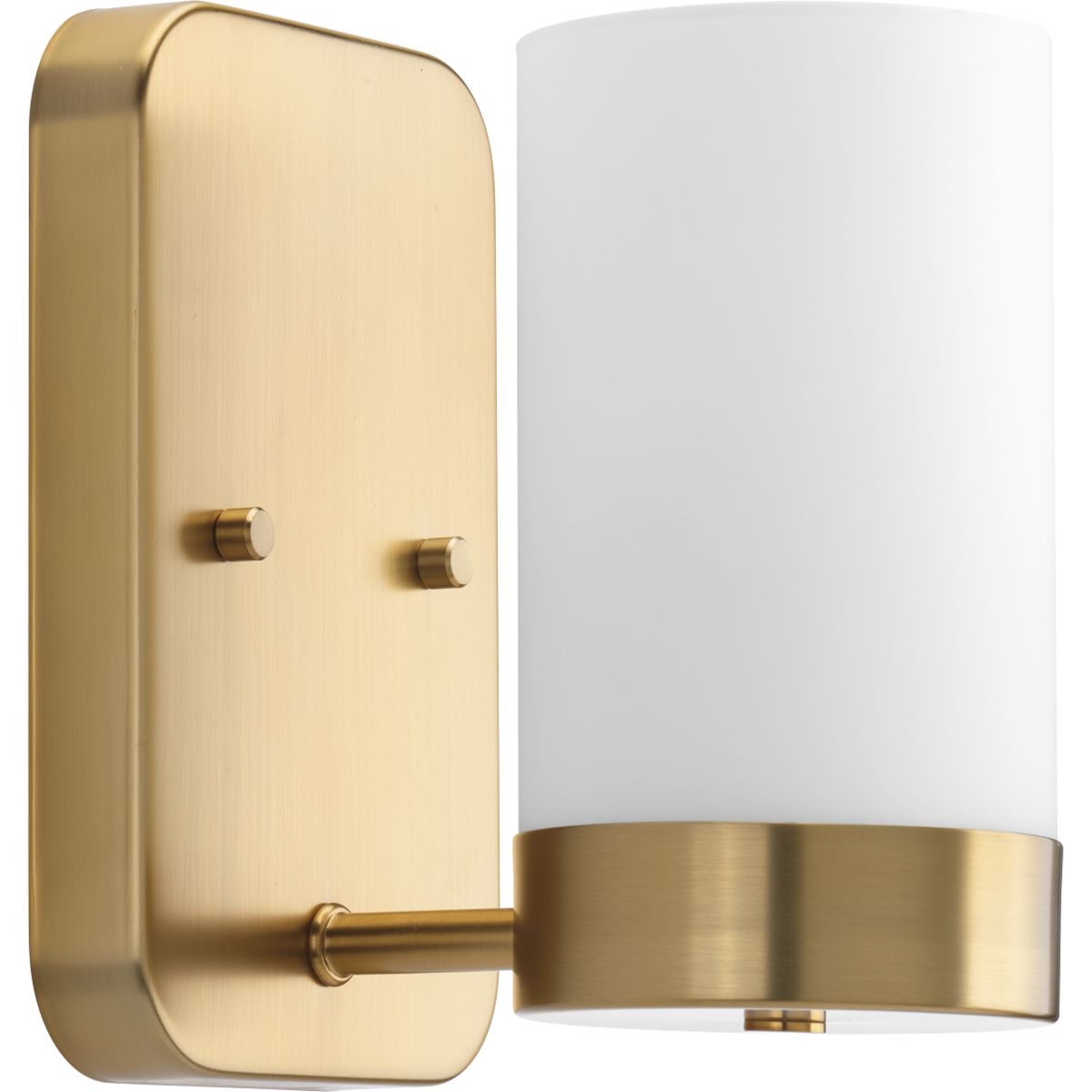 Elevate Collection One-Light Brushed Bronze Etched White Glass Mid-Century Modern Bath Vanity Light