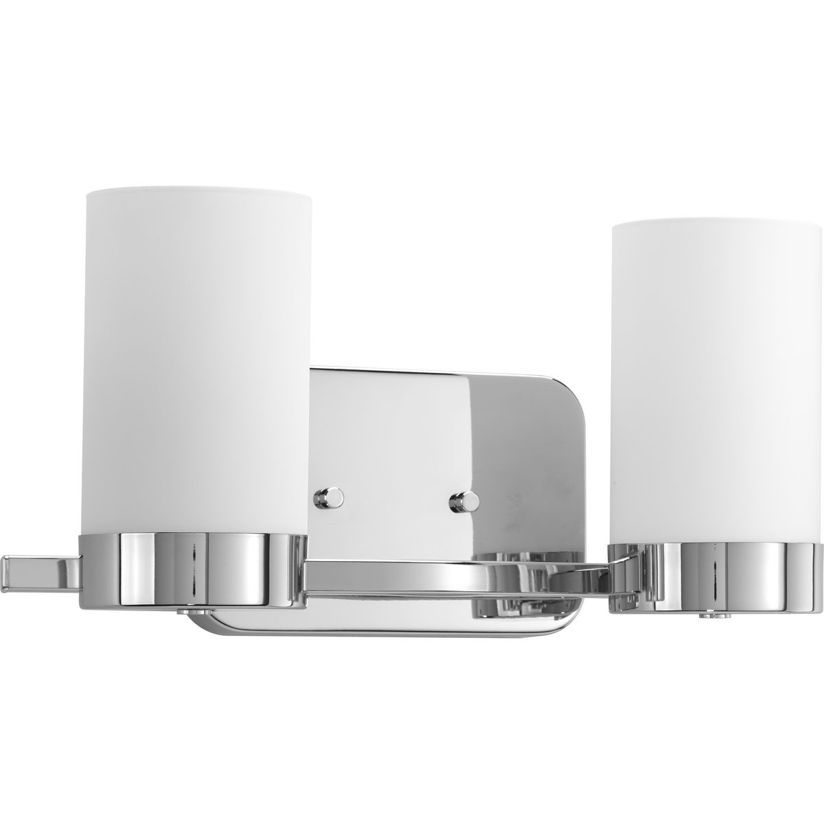 Progress Lighting Bath & Vanity Light - Elevate Collection Two-Light Polished Chrome Etched White Glass Mid-Century Modern Bath Vanity Light - Model P300021-015