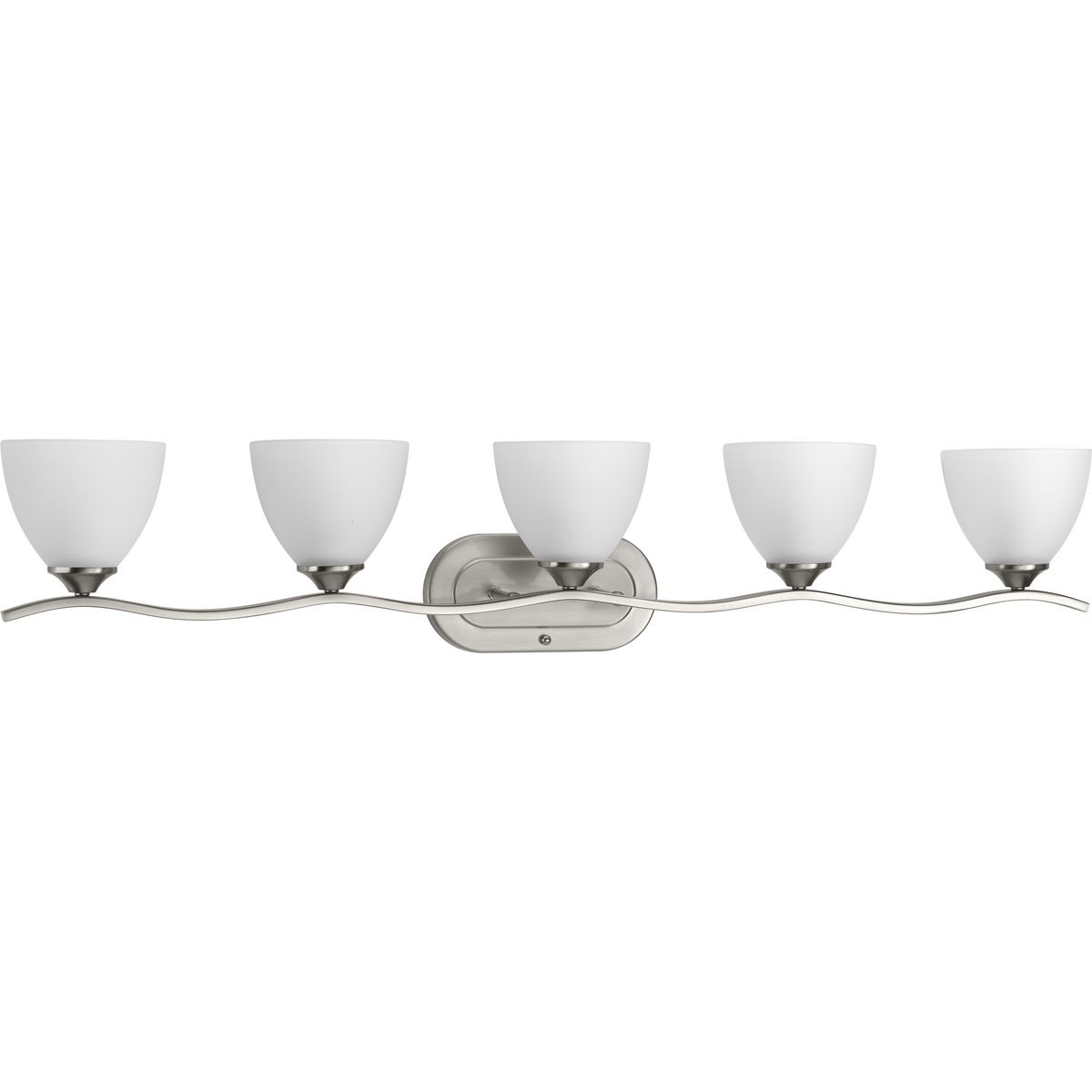 Progress Lighting Pendants Light - Leap Collection One-Light Brushed Nickel Etched Glass Modern Pendant Light - Model P500029-009