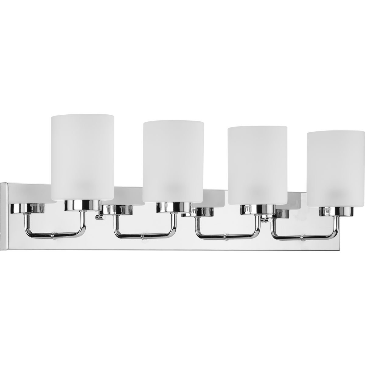 Progress Lighting Bath & Vanity Light - Merry Collection Four-Light Polished Chrome and Etched Glass Transitional Style Bath Vanity Wall Light - Model P300330-015
