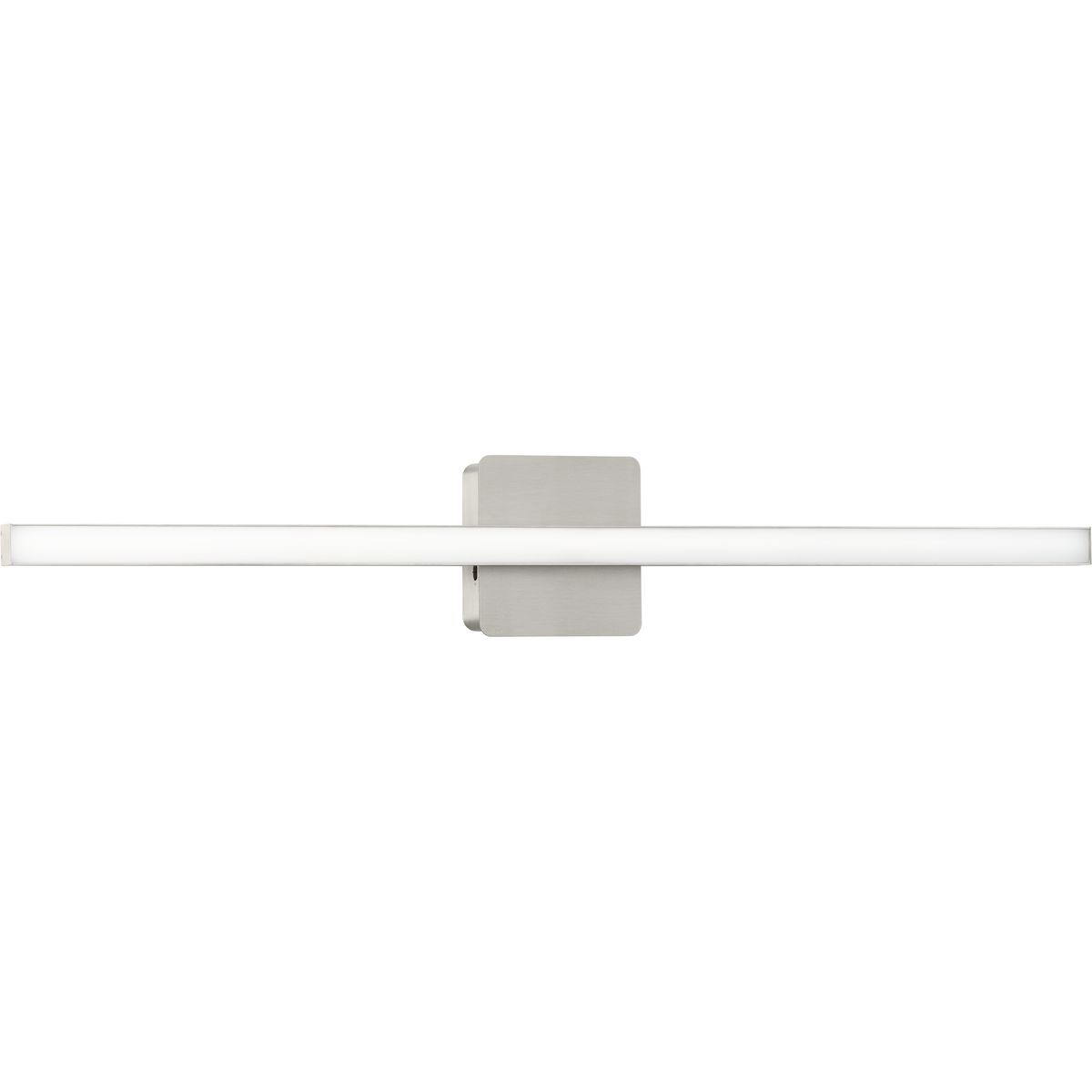 Phase 4 Collection 32 in. Brushed Nickel Large Modern Integrated 3CCT Integrated LED Linear Vanity Light - Damp Location Listed