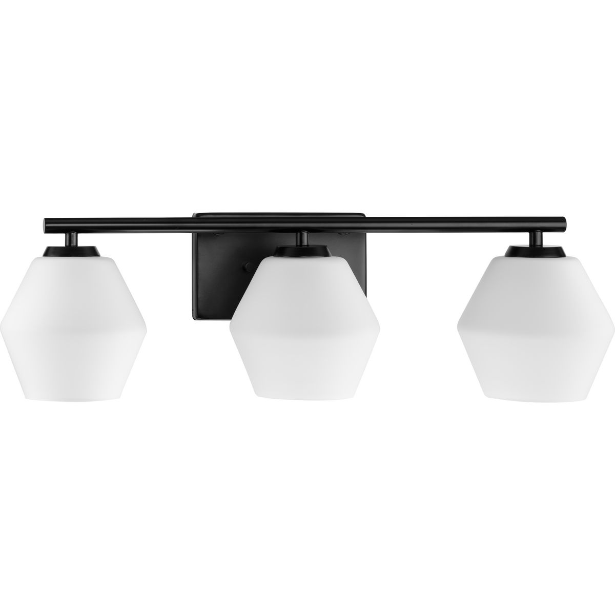 Progress Lighting Bath & Vanity Light - Copeland Collection Three-Light Matte Black Mid-Century Modern Vanity Light - Model P300432-31M
