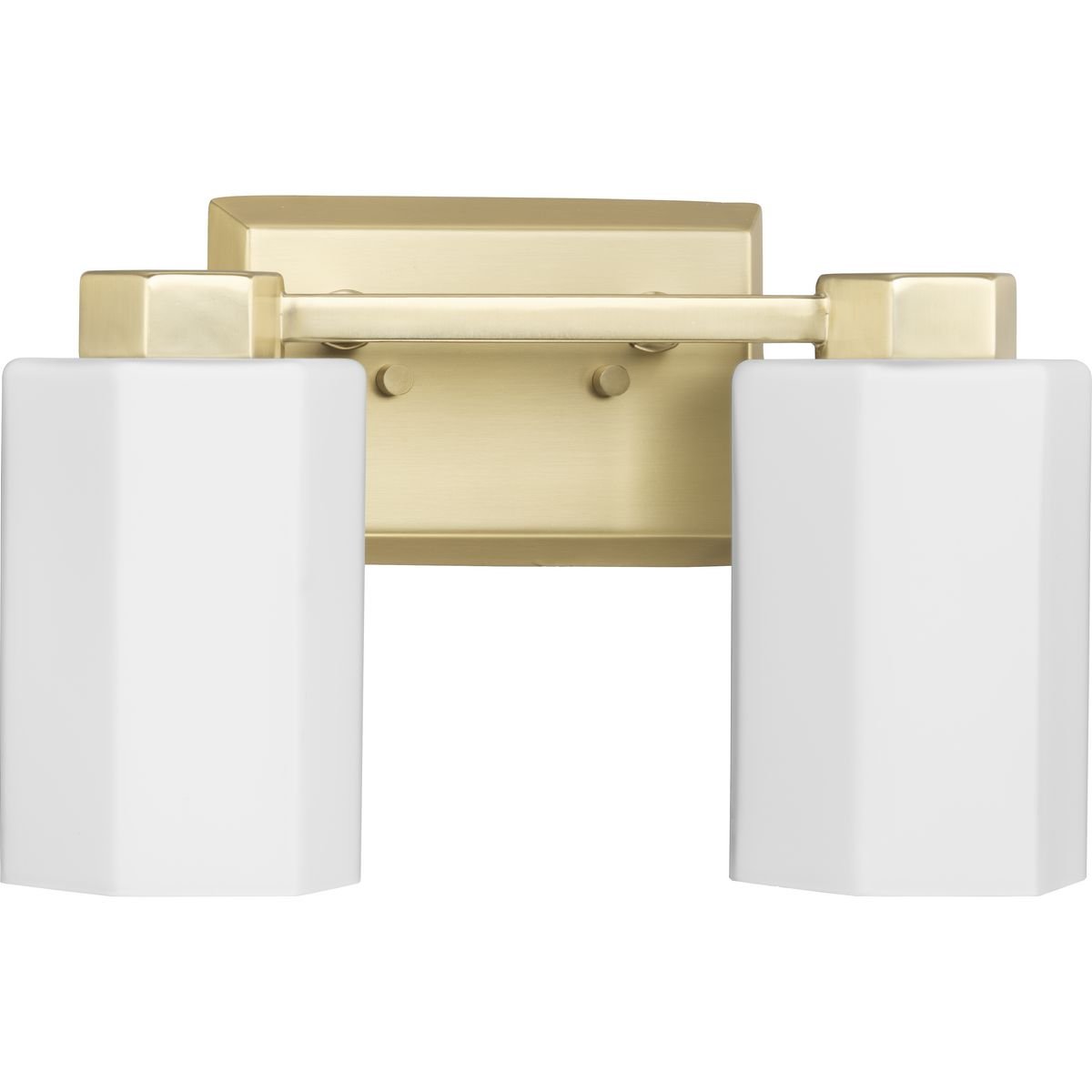Progress Lighting Bath & Vanity Light - Estrada Collection Two-Light Brushed Gold Contemporary Bath & Vanity Light - Model P300477-191