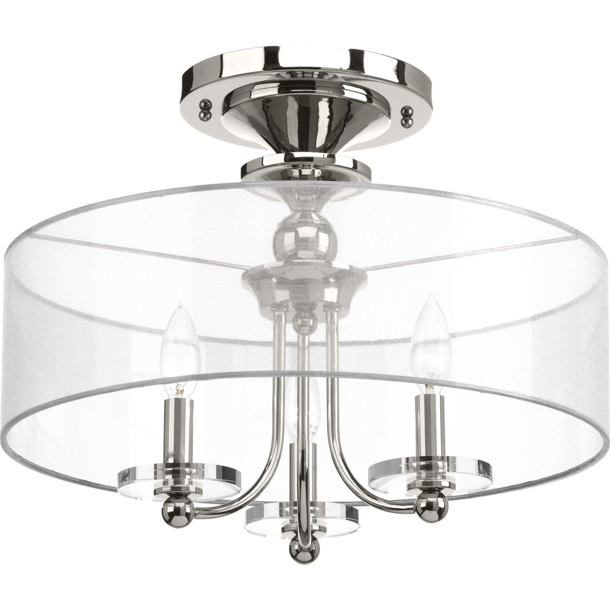 Marche' Collection Three-Light Semi-Flush Convertible - Damp Location Listed