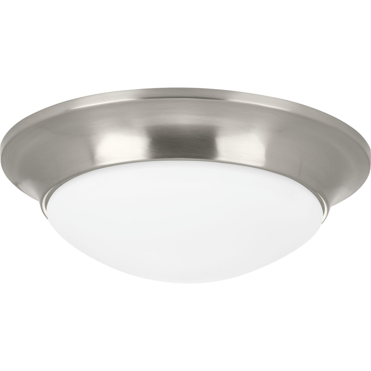 One-Light 11-1/2" Etched Glass Flush Mount - Damp Location Listed