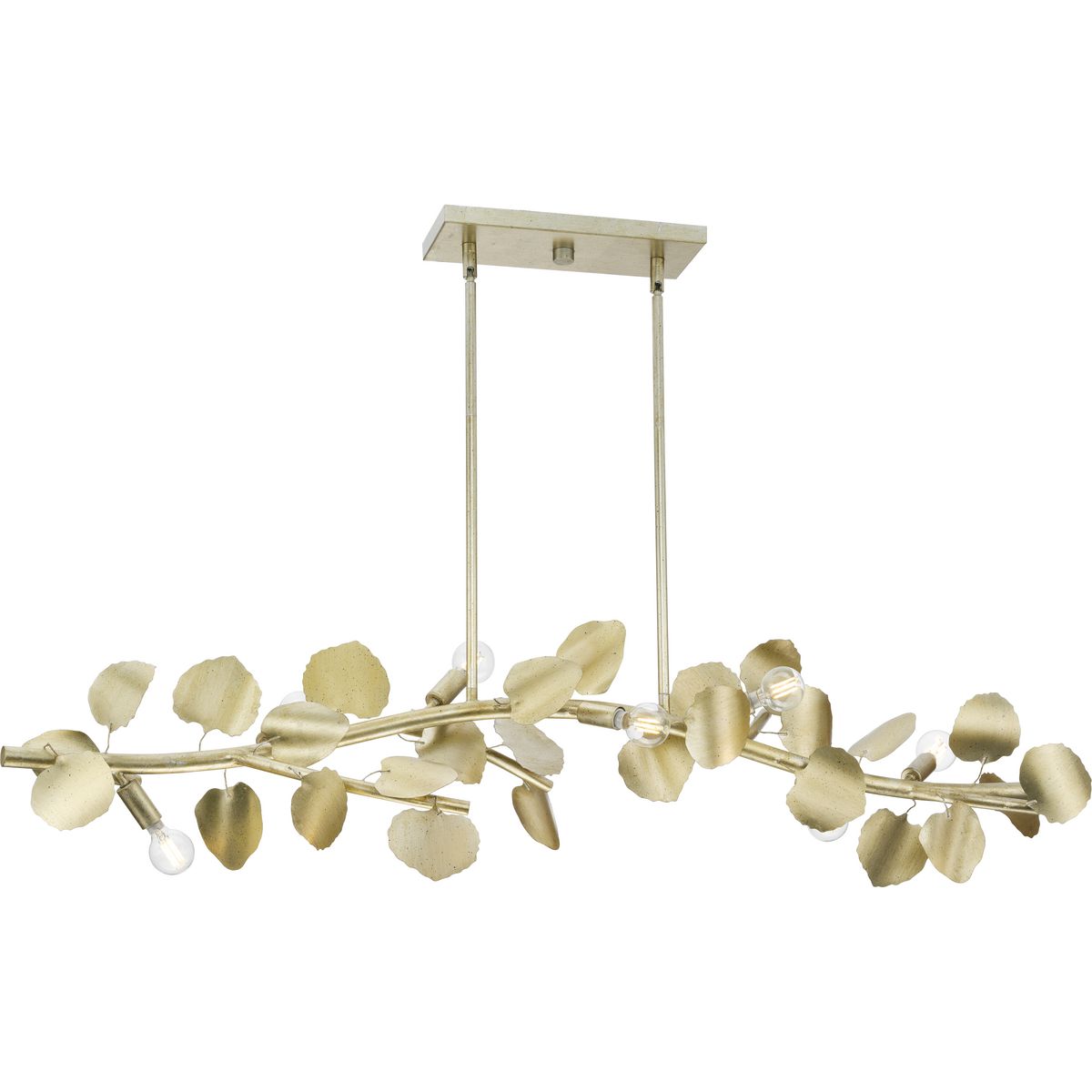 Progress Lighting Island/Linear Light - Laurel Collection 7-Light Gilded Silver Transitional Linear Light - Model P400361-176
