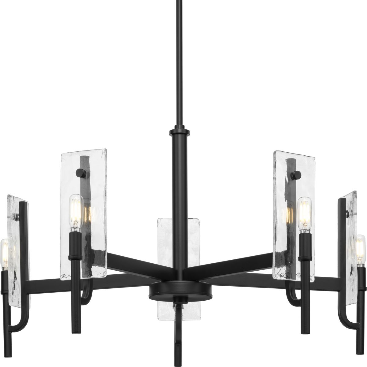 Progress Lighting Chandeliers Light - Rivera Collection 5-Light Matte Black Luxe Industrial Chandelier - Model P400363-31M
