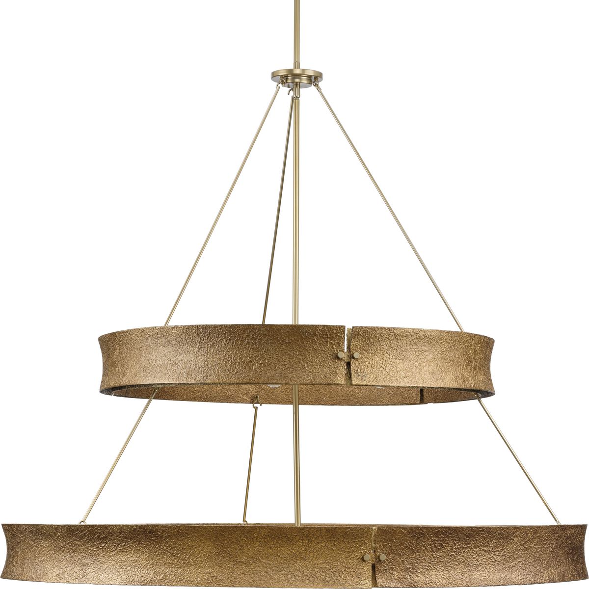 Progress Lighting Chandeliers Light - Lusail Collection Thirteen-Light Soft Gold Luxe Industrial Chandelier - Model P400377-205