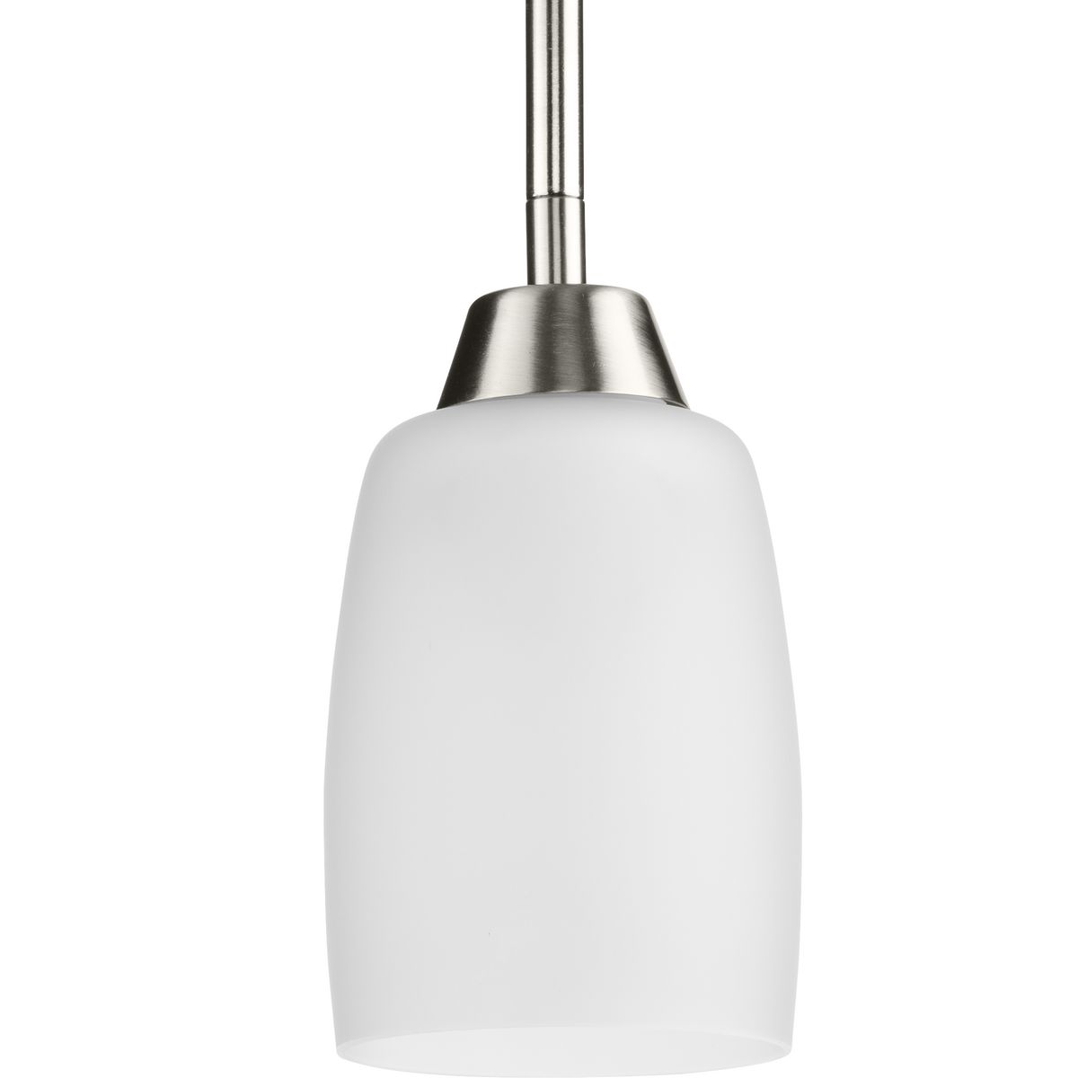 Wisten Collection One-Light Brushed Nickel Etched Glass Modern Mini-Pendant Light