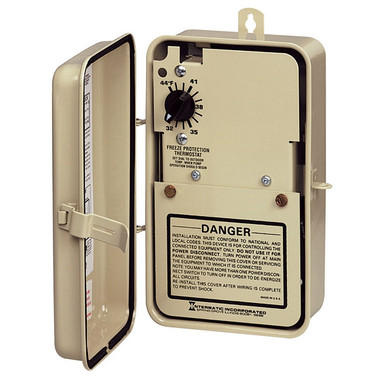 Freeze Protection Control Thermostat in Rainproof Enclosure for 240V Installation