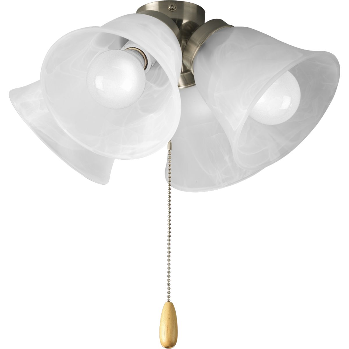 AirPro Collection Four-Light Ceiling Fan Light - Dry Location Listed - P2643-09WB