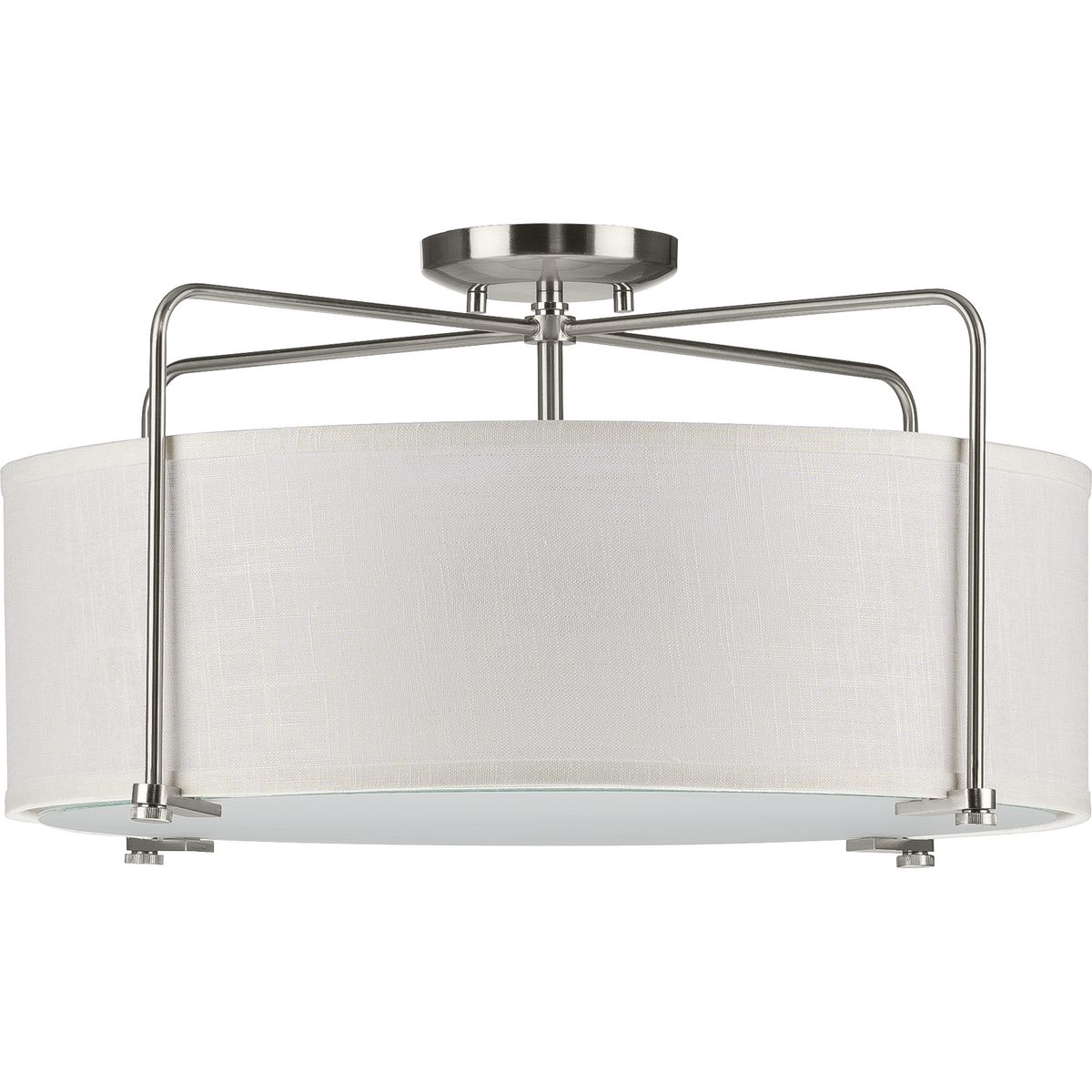 Progress Lighting Close-to-Ceiling Light - Kempsey Collection Three-Light Semi-Flush Convertible - Model P350110-009