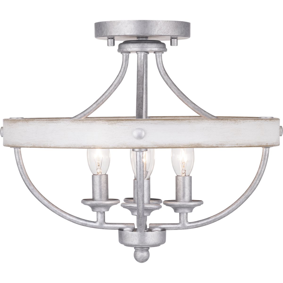Progress Lighting Close-to-Ceiling Light - Gulliver Collection Four-Light 14-1/4" Semi-Flush Convertible - Model P350117-141