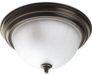Progress Lighting - P3818 - Melon - Close-to-Ceiling Light - 3 Light   Bowl Shade In Transitional And Traditional Style   15.25  P3818