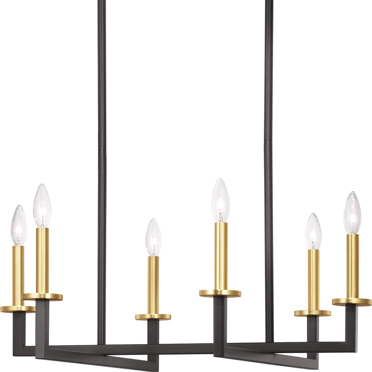 Blakely Collection Six-Light Graphite Modern Chandelier Light - Dry Location Listed - P400113-143