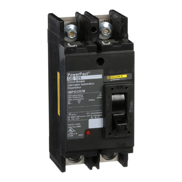 Molded Case Circuit Breaker, 125A, 2 Pole, 240V AC - QBP22125TM