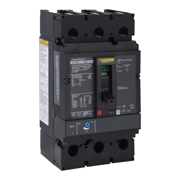 Circuit Breaker, 225A, 3 Pole, 600V AC - JJL36225C