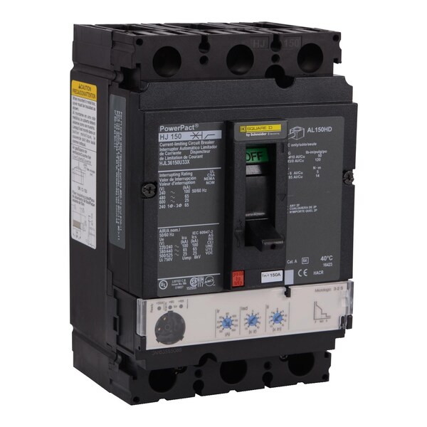 Circuit Breaker, 150A, 3 Pole, 690V AC - HJL36150U33X