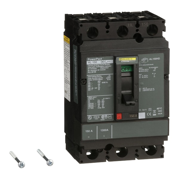 Circuit Breaker, 150A, 3 Pole, 690V AC - HLL36150