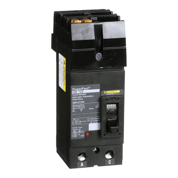 Molded Case Circuit Breaker, 125A, 2 Pole, 240V AC - QBA221252