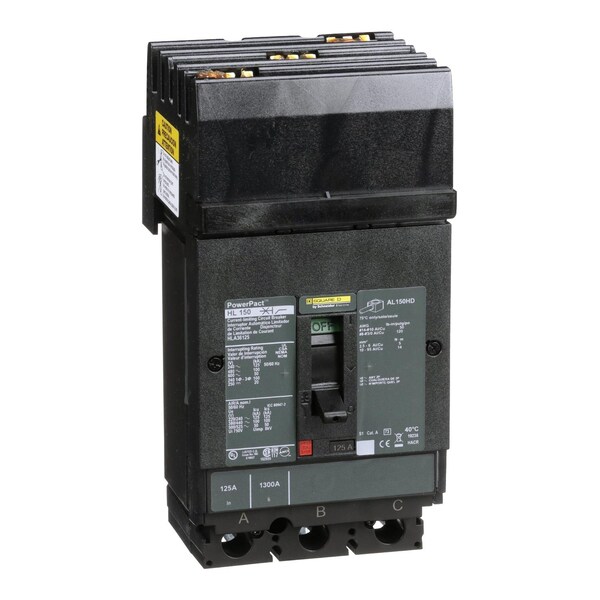 Circuit Breaker, 125A, 3 Pole, 690V AC - HLA36125