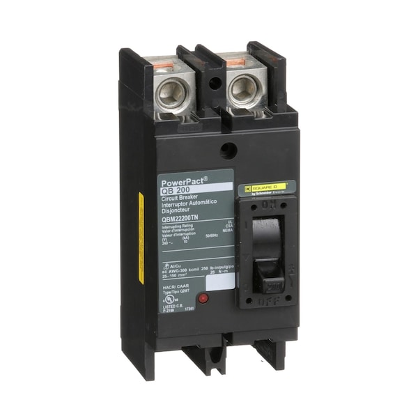 Molded Case Circuit Breaker, 200A, 2 Pole, 240V AC - QBM22200TN