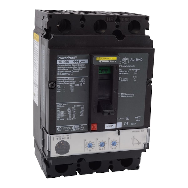 Circuit Breaker, 60A, 3 Pole, 690V AC - HRL36060U31X