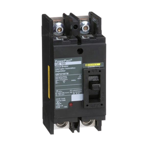Molded Case Circuit Breaker, 100A, 2 Pole, 240V AC - QBP22100TM