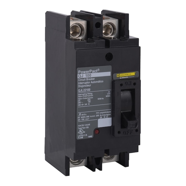 Molded Case Circuit Breaker, 200A, 2 Pole, 240V AC - QJL22200