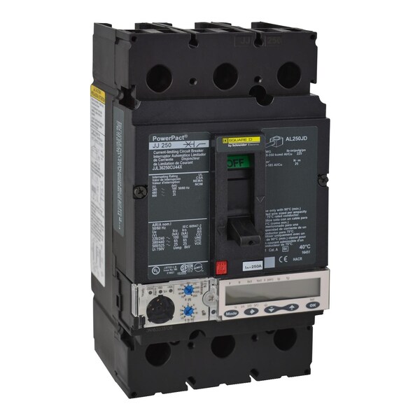 Circuit Breaker, 250A, 3 Pole, 600V AC - JJL36250CU44X